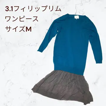 3.1 필립 림 머메이드 원피스 M 캐시미어 블루