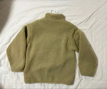 베이지 유니클로 플리스 자켓