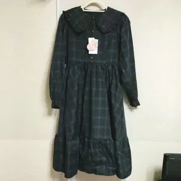 시마무라 아오키 미사코 원피스 체크 그레이 M 사이즈