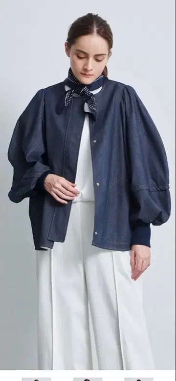 yori 벌룬 데님 블루종 38 사이즈