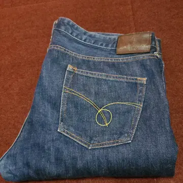 재팬 블루진 셀비지 지퍼 플라이 w38 가죽 패치