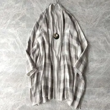 489 바바구리 요건 레일 코튼 리버서블 롱 가디건