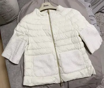 Herno 퀼팅 자켓 트위드 소매