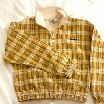 [ 새상품급 ] 아디다스 adidas 코듀로이 하프 지퍼 체크 자켓