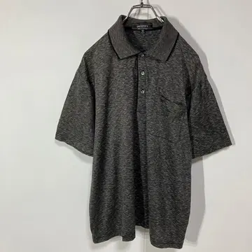 반팔 피케 셔츠 물결 무늬 보더 자수 포켓 슬라브조 구제 의류