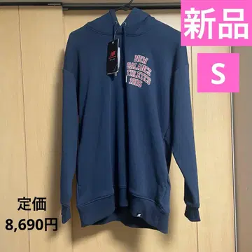 새상품 뉴발란스 풀오버 후드티 칼리지풍 네이비 맨투맨 S