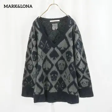 MARK&LONA 마크앤로나 스컬 패턴 니트 스웨터 L 사이즈 올 패턴