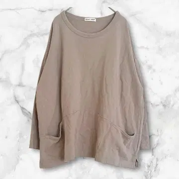 블루체로 오버 사이즈 상의 브라운 Free 코튼 100%