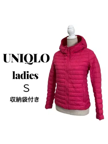 유니클로 울트라 라이트 다운 자켓 핑크 여성용 S