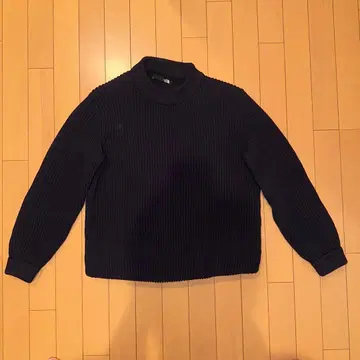 THE NORTH FACE 다크 네이비 짧은 기장 니트