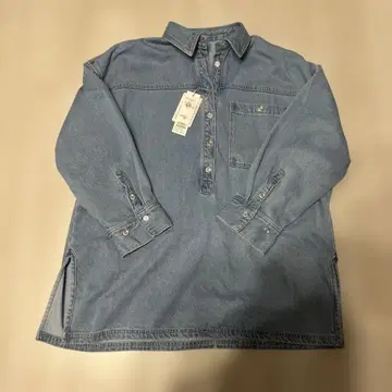 [택 포함 새상품] DOUDOU 데님 풀오버 셔츠