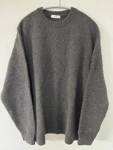 ATON 니트 울100% 사이즈04 브라운