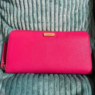 케이트 스페이드 핑크 장지갑 천연 가죽