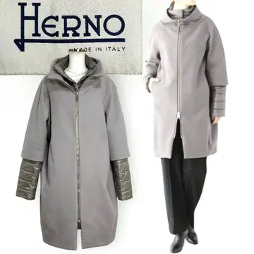 초인기 모델 HERNO 다운 코트 롱 코트 2way 이소재 44