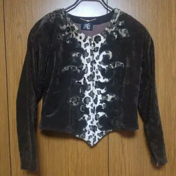 이타리야 GK 노카라 자켓 레오파드 무늬