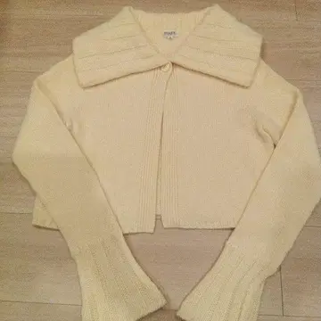 폭시 캐시미어 가디건 M 아이보리