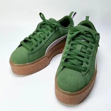 PUMA 리버티 콜라보 MAYZE 통굽 스니커즈 그린 22cm