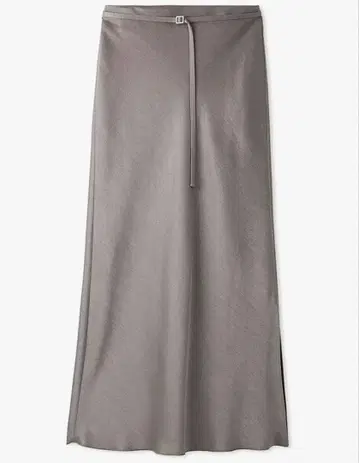 [ 새상품급 ] fray i.d 더블 새틴 내로우 스커트 gry