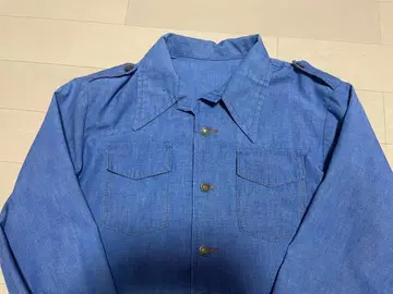 70s 데님 샴브레이 셔츠