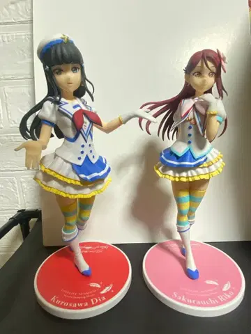 러브 라이브! 선샤인!! 사쿠라우치 리코 쿠로사와 다이아 피규어