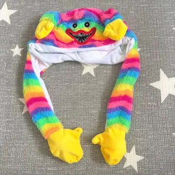 [ 새상품급 ] 허기 워기 귀가 움직이는 모자 레인보우