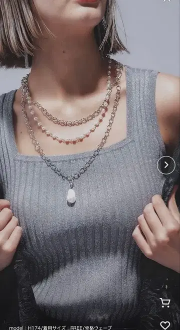 HARE 2WAY 스퀘어 라메 니트 탱크탑 그레이