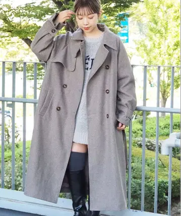 [ 미사용 새상품 ] 스탠드 카라 트렌치코트