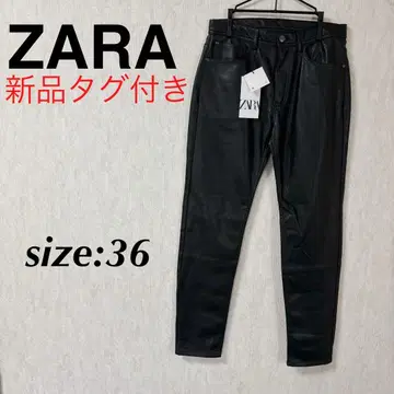 새상품 ZARA 자라 인조 가죽 팬츠 블랙 팬츠