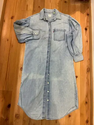 Levi's 라이트 블루 셔츠 원피스 긴팔