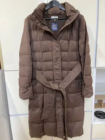 rienda 후드 부착 롱 다운 자켓 코트