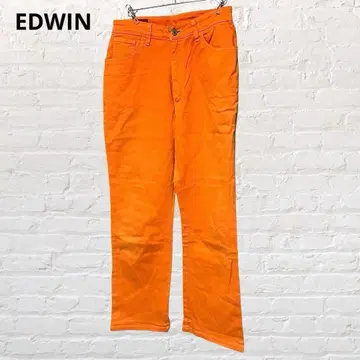 9891 에드윈 컬러 팬츠 청바지 30 x 32 오렌지 일본제 구제 의류