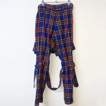 90s 타탄 체크 패턴 본지티 팬츠 고딕 펑크 punk