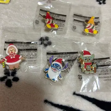 미개봉 디즈니랜드 정글 카니발 크리스마스 핀 배지 5개