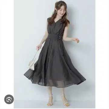 Apuweiser Luxe 진한 브라운 원피스 벨트 포함