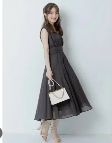 Apuweiser riche 짙은 브라운 원피스 벨트 포함