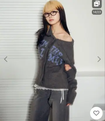 [ sedacle girl ] 가디건 샤기 오프숄더 니트 여성용