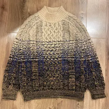 Coohem 케이블 니트 그라데이션 요네토미 섬유 베이지