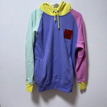 컬러 블록 후드티 M 사이즈