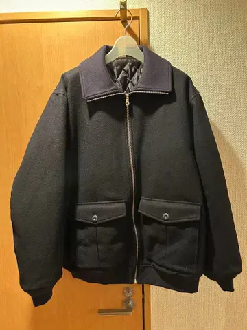 comfortable reason melton bomber jacket