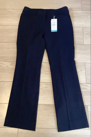 [ 미사용 새상품 ] 오리히카 스트라이프 팬츠 워셔블 네이비 7호
