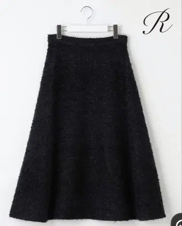 [ R ] 팬시 트위드 스커트 블랙