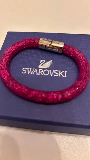 Swarovski 핑크 라메 팔찌