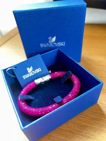 Swarovski 핑크 라메 팔찌