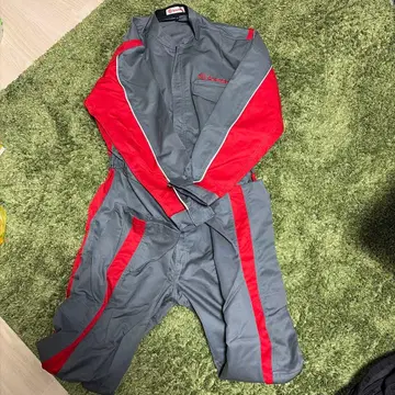 bremdo 작업복 그레이/레드