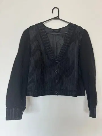 스트라이프 패턴 소매 절개 테일러드 자켓 개성파 메가카와