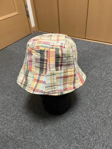 멀티 컬러 체크 버킷 햇