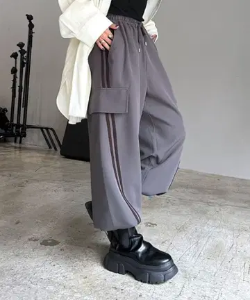 PAGEBOY 라인 밀리터리 팬츠