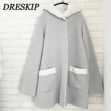 DRESKIP 드레스킵 보아 롱 코트 후드 코트 아우터 겉옷