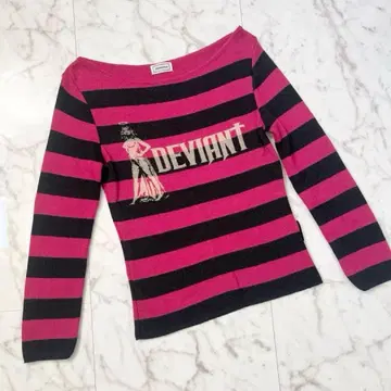 90's 레어 HYSTERIC GLAMOUR 스트라이프 보더 스웨터