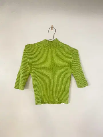 FRAY I.D 오부소매 니트 하이넥 등 트임